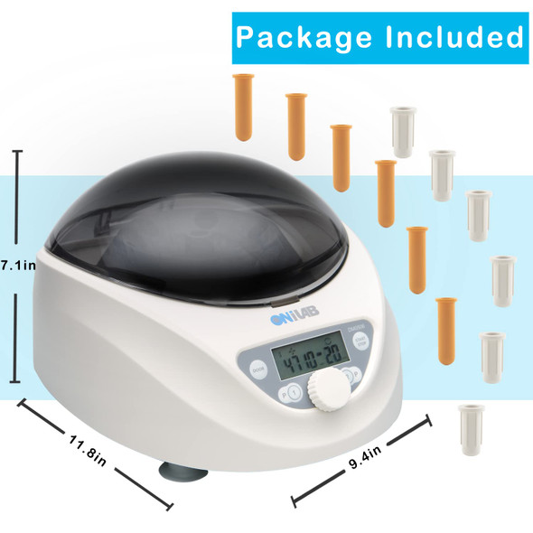 Lab PRP Benchtop Centrifuge 6x15mL/10mL/7mL/1.5-5ml, 300-5000rpm(Max. 2600xg RCF),LCD Digital Desktop Lab Centrifuge Timer 30sec-99min, Two Quick Start Programs