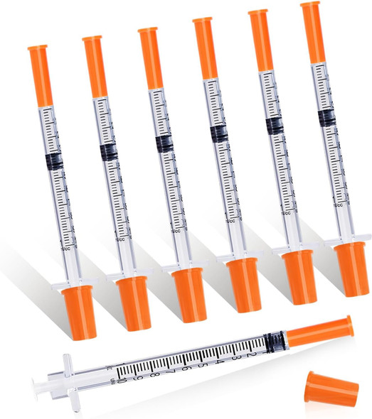 0.5ml 31G 5/16" 8mm Syrings, Lab Supplies Disposable Individual Package, Pack of 100