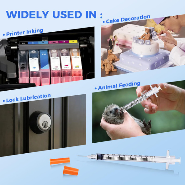 1 ML 29G 5/16 in (8 mm) Syringe, Disposable Individually Wrapped , 100 Pcs