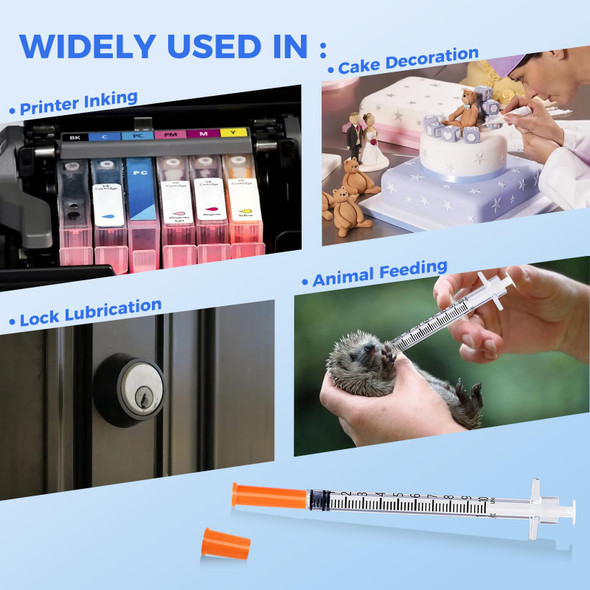1 ML 31G 5/16 in (8 mm) Syringe, Disposable Individually Wrapped , 100 Pcs