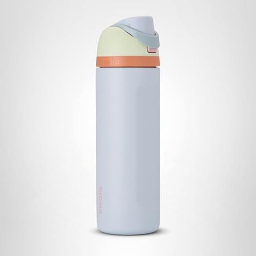 Owala FreeSip Insulated Stainless Steel Water Bottle with Straw for Sports, Travel, and School BPA-Free Sports Water Bottle, 24 oz, Beach House