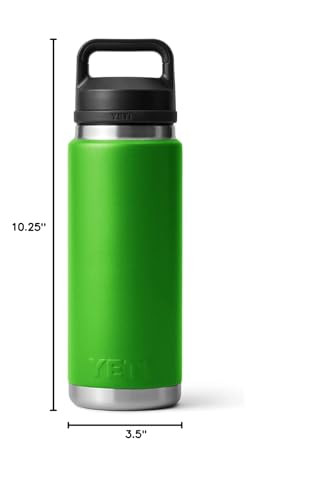 YETI Rambler 26 oz Bottle, Leakproof, Vacuum Insulated, Stainless Steel with Chug Cap, Canopy Green