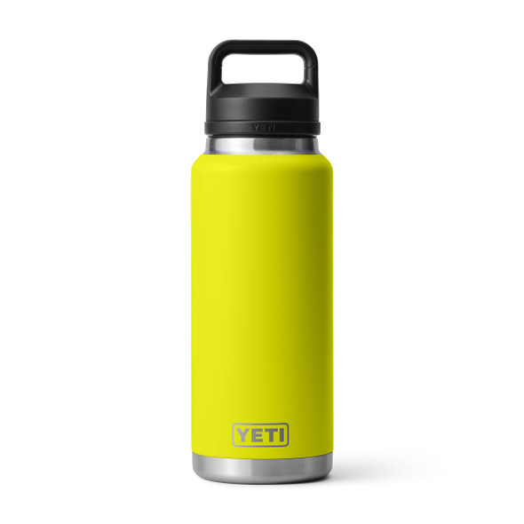 YETI Rambler 36 oz Bottle, Leakproof, Vacuum Insulated, Stainless Steel with Chug Cap, Firefly Yellow