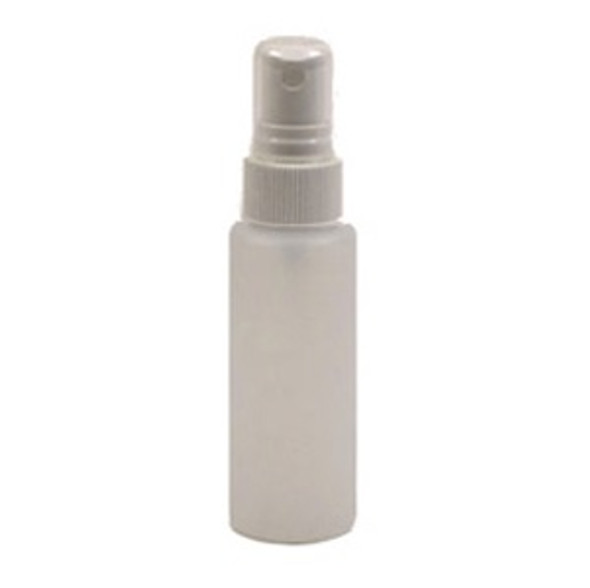 2 oz Natural HDPE Plastic Bottle w/ White Atomizer