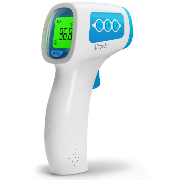 Non Contact Thermometer - Measure at 2-6 Inch Distance - Baby (infant), Kids, and Adults Forehead Thermometer - NCT-336BLU