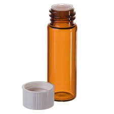 Glass Vial (144)- Black Screw Cap W/ Orifice Reducer 1/4 Dram (1ml Glass Vial (144)- Black Screw Cap W/ Orifice Reducer 1/4 Dram (1ml
