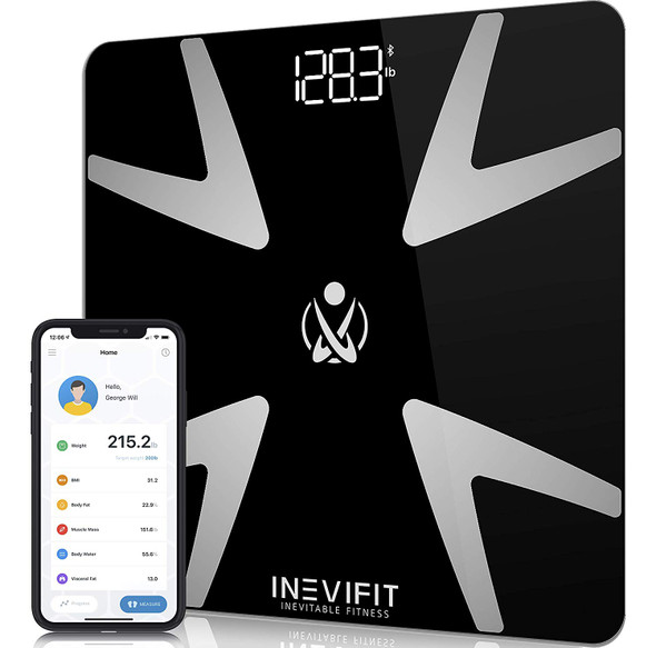 INEVIFIT EROS Bluetooth Body Fat Scale Smart BMI Highly Accurate Digital  Bathroom Body Composition Analyzer with