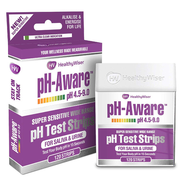 pH Test Strips 120ct - Tests Body pH Levels for Alkaline & Acid Levels Using Saliva & Urine. Track & Monitor Your pH Balance & A Healthy Diet, Get Accurate Results in s. pH Scale 4.5-9