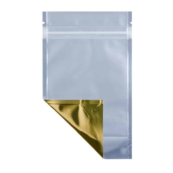 2 oz Barrier Stand Up Pouch                  Clear/Gold (2000/Case)