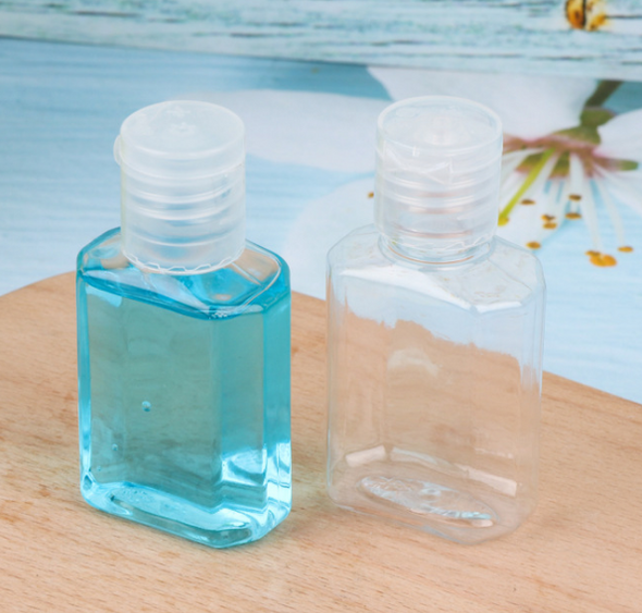 1 oz PET square squeeze bottle with flip cap perfect for Hand Sanitizers - Pack of 1300