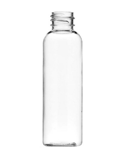 4 oz clear PET cosmo round bottle with 24-410 neck finish