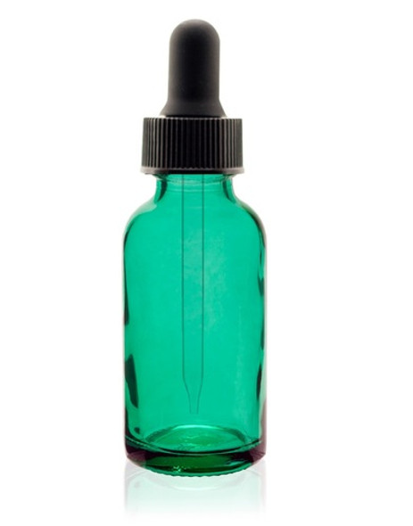 2 oz Caribbean Glass Bottle w/ Black Regular Glass Dropper