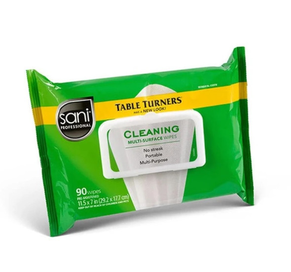 PDI Sani-Professional, Table Turner Wet Wipes in White, 12 Pack per Case