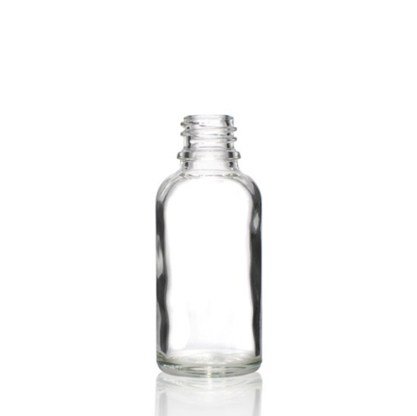 ($.63 ea) 1 oz Clear Glass Euro Dropper Bottles- Case of 330