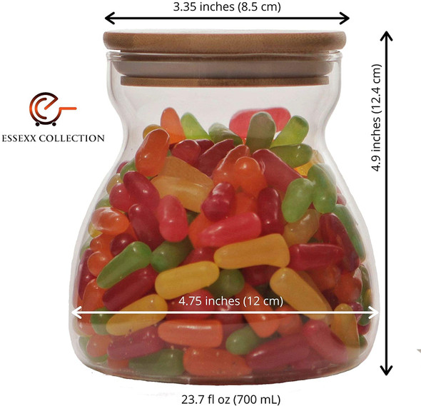 Glass Jar with Lid Clear Airtight Glass Storage Cookie Jar for Flour,  Pasta, Candy, Dog Treats, Snacks & More - Bed Bath & Beyond - 38198469