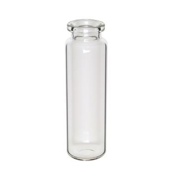 Crimp Top 20mm Clear Type 1 Glass 20mL Headspace Autosampler Vials w/ Round Bottom - Pack of 200