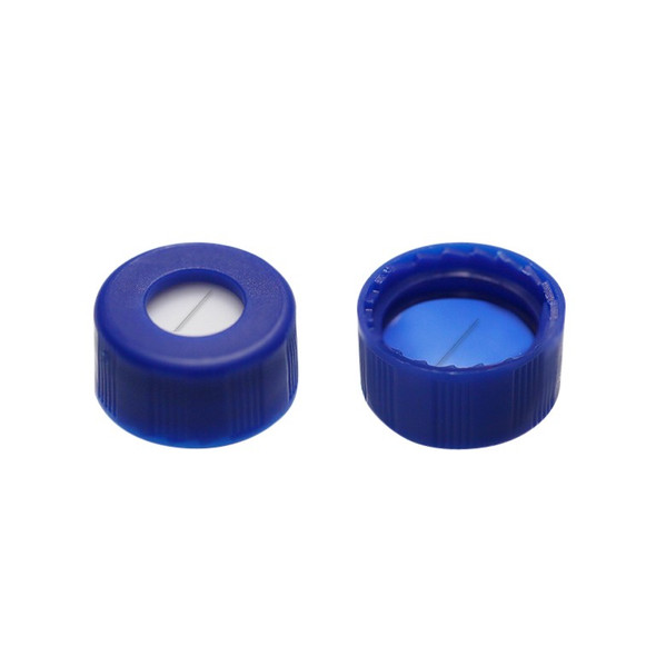 Snap Top 11mm Blue Plastic Vial Cap with Blue PTFE/White Silicone Septa - Pack of 300