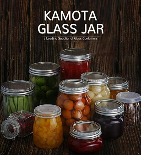 KAMOTA Mason Jars 10 oz With Regular Lids and Bands, Ideal for Jam, Honey, Wedding Favors, Shower Favors, Baby Foods, DIY Magnetic Spice Jars, 24 PACK, 30 Whiteboard Labels Included