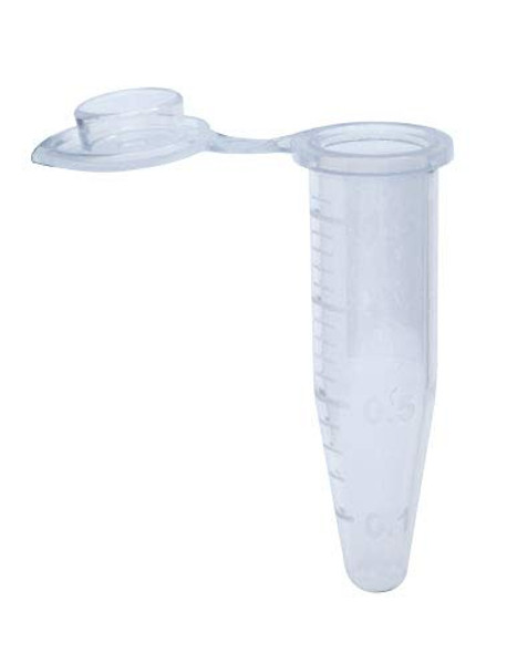 1.5/1.7 mL Wide Cap Microcentrifuge Tubes, Clear, Polypropylene, 500 Tubes, Lot Traceable, Certified DNase & RNase FREE