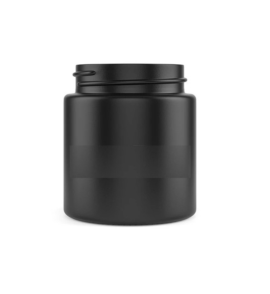 3oz Straight Sided Black Glass Jars 50mm -  100 Count  with CRC Lids