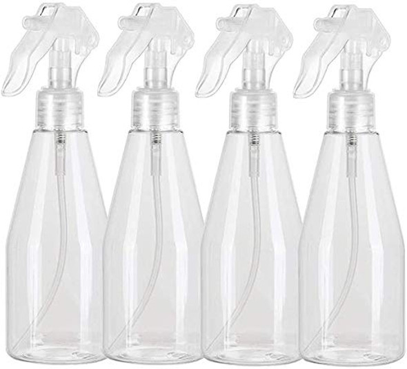 4 Pieces Plant Mister Spray Bottle, 7oz Fine Mist Plastic Spray Bottle for Cleaning Solution Gardening Trigger Water Empty Sprayer