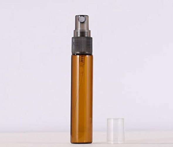 20 Pack Set 10ML Protable Refill Bulk Atomizer Spray Travel Perfume Bottle Hydrating Empty Bottle (Brown)