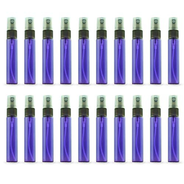 20 Pack Set 10ML Protable Refill Bulk Atomizer Spray Travel Perfume Bottle Hydrating Empty Bottle (Purple)