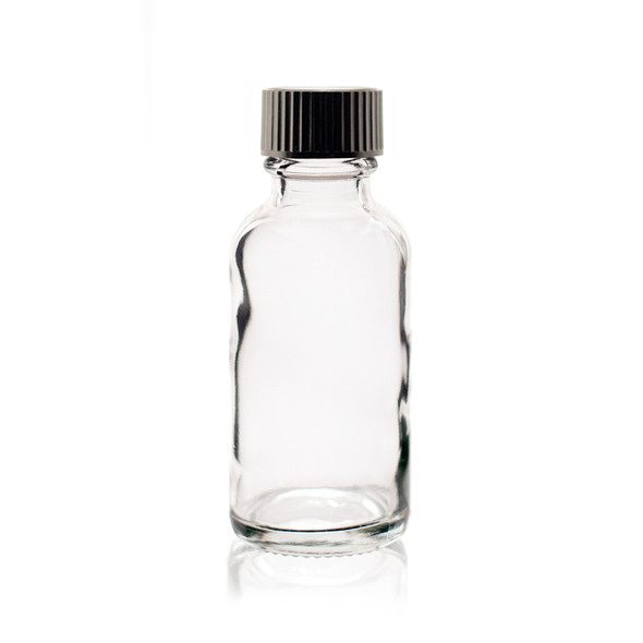 Pack of 12 Premium Vials B36-pk12 Boston Round Glass Bottle with Dropper 1 oz Capacity Clear 