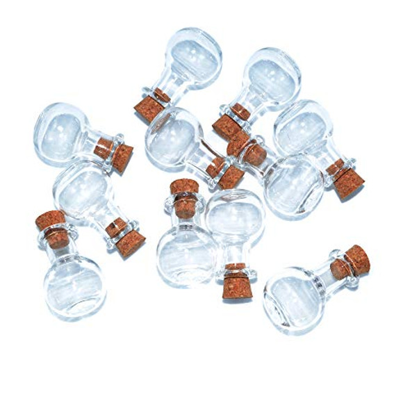2ml Small Mini Glass Bottles Jars with Cork Stoppers.Wishing bottle drifting bottle wedding party DIY Etc. (D-20Pcs)-1616127033