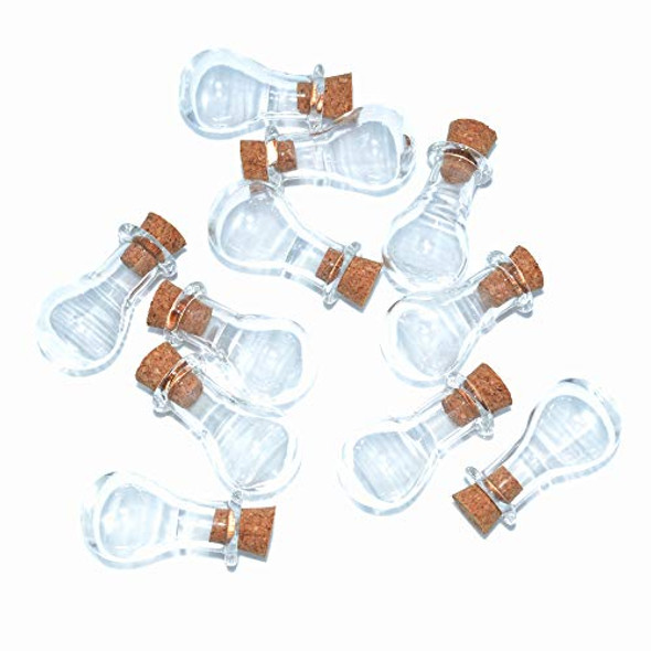 2ml Small Mini Glass Bottles Jars with Cork Stoppers.Wishing bottle drifting bottle wedding party DIY Etc. (A-20Pcs)