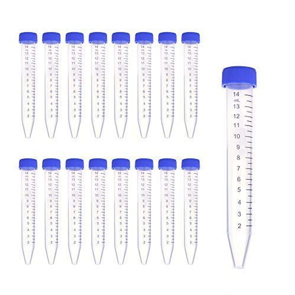 Albert's Filter 15ml Centrifuge Tubes with Screw Caps, Conical Bottom Graduated Marks, Sterile PP Non-pyrogenic, DNase/RNase Free, Pack of 50rogenic, DNase/RNase Free, Pack of 50
