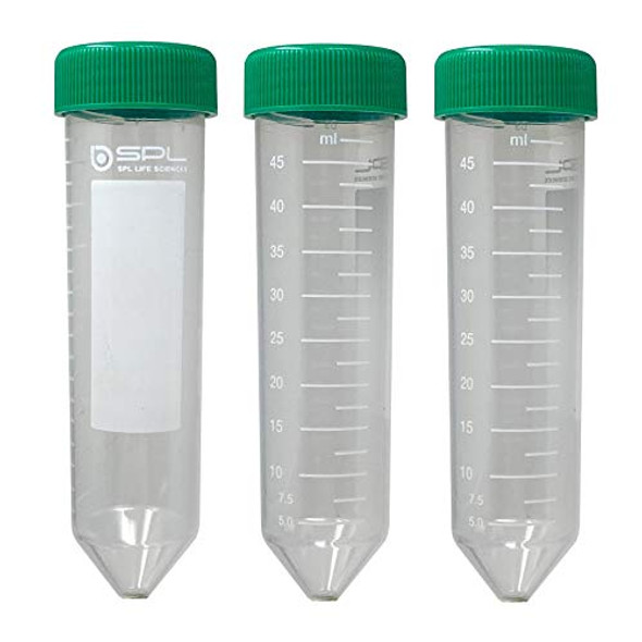 SPL 50ml Conical Centrifuge Tube PP/HDPE, Sterile Non - pyrogenic, Non - cytotoxic, DNase/RNase - Free, Human DNA - Free (25 Tubes)