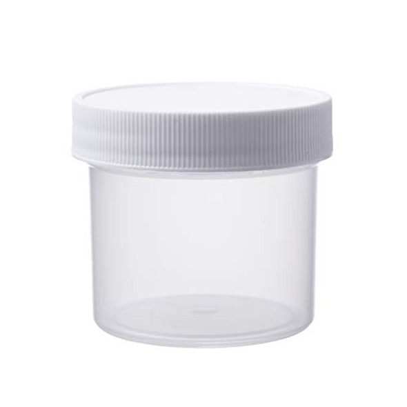 Plastics 42410 Wide-Mouth Jar with Cap, 2 oz, Natural, 91 Piece