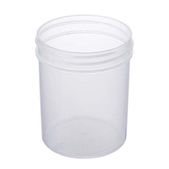 Plastics 42412 Wide-Mouth Jar with Cap, 4 oz, Natural, 80 Piece