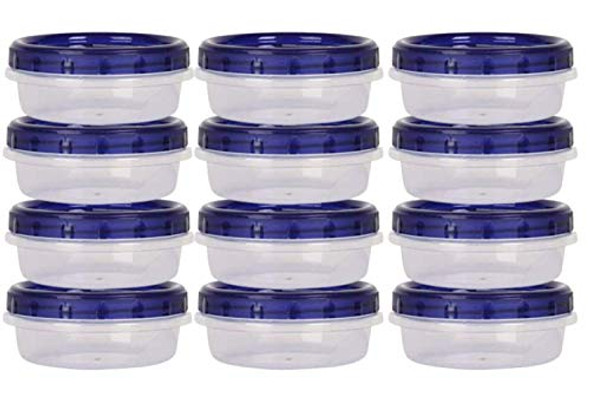 4 Oz. Small Containers with Lids [12 Pack] Small Snack Containers with  Twist Top Lids | Condiment Containers for Puree, Snacks, and More |  Reusable
