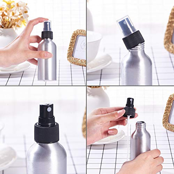 10 Pack 4oz/ 120ml Aluminum Fine Mist Spray Bottles Metal Fine Mist Refillable Atomizer Bottles for Travel Cosmetic Perfume Storage