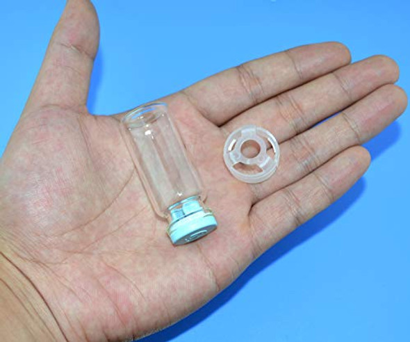 10ml Glass Bottle/Vial with Silicone Cap and Plastic Buckle (10ml bottle-20Pcs)