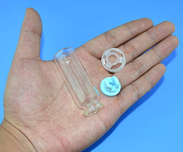 15ml Glass Bottle/Vial with Silicone Cap and Plastic Buckle (15ml bottle-10Pcs)