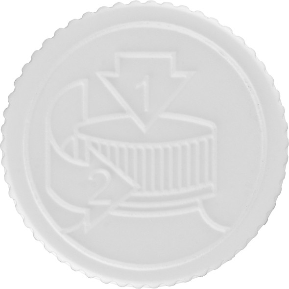 24-400 Neck White CHILD RESISTANT - PICTORIAL STYLE CLOSURES - FOIL LINED - Bag of 48 24-400 Neck White CHILD RESISTANT - PICTORIAL STYLE CLOSURES - FOIL LINED - Bag of 48
