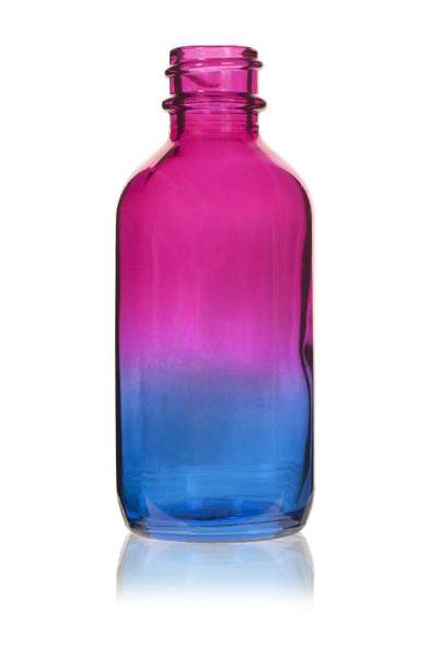 4 Oz Multi Fade Cosmic Cranberry and Teal blue Bottle