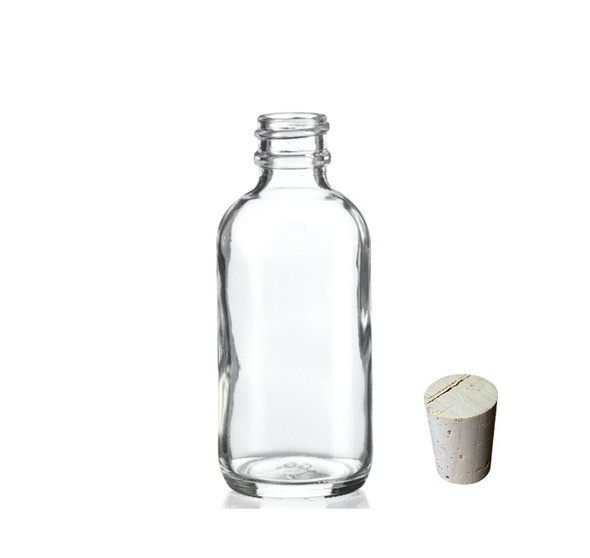 Juvale Clear Glass Bottles with Cork Lids (12 Pack)
