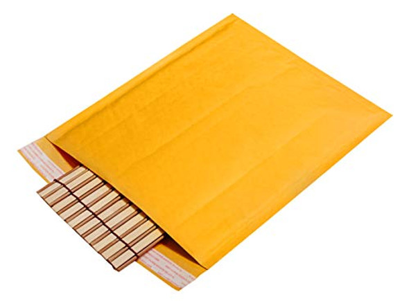 Pack of 25 Gold Kraft Bubble Padded Envelopes 8.5 x 11. Kraft Bubble Peel and Seal Envelopes. Yellow Kraft Bubble Mailers 8 1/2 x 11. Shipping Bags for Mailing, Packing, Packaging. Wholesale Price