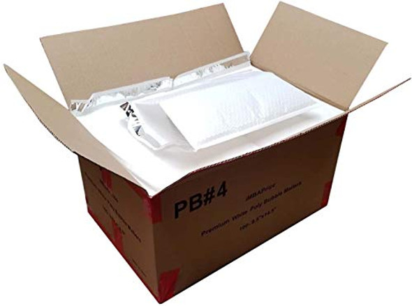 100#4 (9.5" x 14.5") Pure White Color SELF Seal Poly Bubble MAILERS Padded Shipping ENVELOPES (Total 100 Bags)