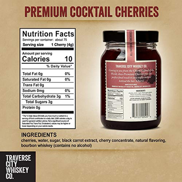 Premium Cocktail Cherries for Cocktails and Desserts | All American, Natural, Certified Kosher, Stemless, Slow-Cooked Garnish for Old Fashioned, Ice Cream Sundaes & more by TCWC (2 PACK of 21 oz)
