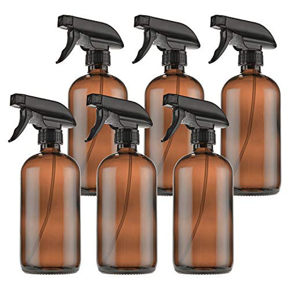 Two (2) 500ml (16oz) Amber Glass Spray Bottles for Homemade Cleaning  Solutions - Domesblissity