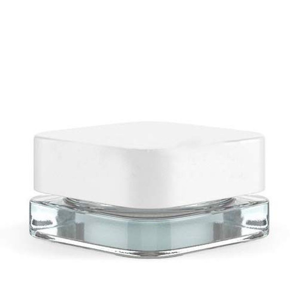 Child Proof 9ml Cube Jar Glass Containers (60 Pack) - Square Jars (White Lid)