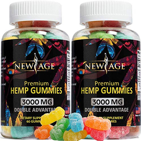 New Age Naturals Advanced Hemp Big Gummies 3000mg -120ct- 100% Natural Hemp Oil Infused Gummies