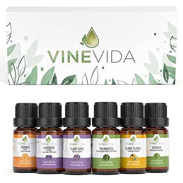 Vinevida Calming Essential Oils Set for Aromatherapy, Massage, and Skin Care (10ml Each), Top 6 Picks for a Great Gift