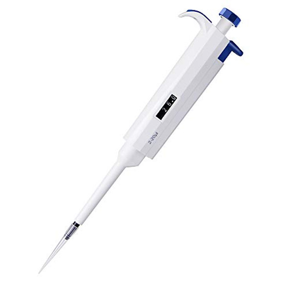 Four E's Scientific 2uL-20uL High-Accurate Single-Channel Manual Adjustable Variable Volume Pipettes