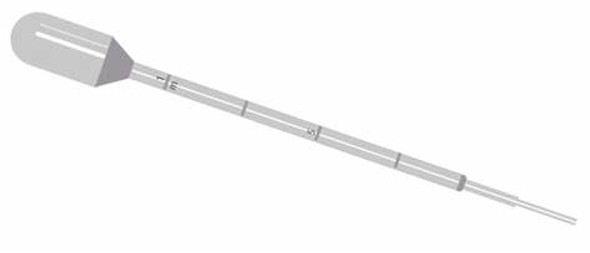 Transfer pipette, 3ml, short bulb, graduated to 1mL, sterile, individually wrapped, 500/cs